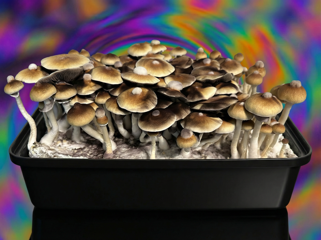 B+ mushrooms side view