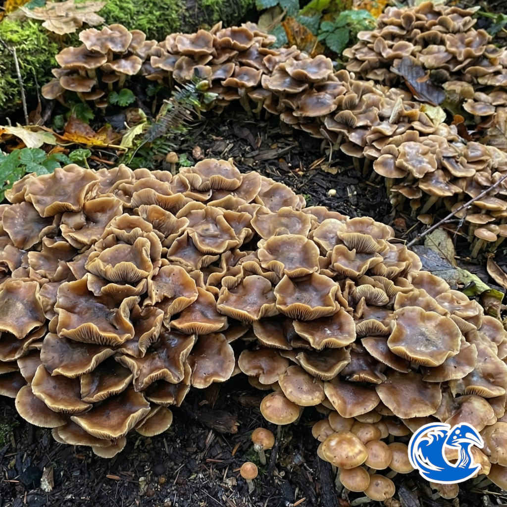 Panaeolus Cyanescens Wavy Caps top view LM